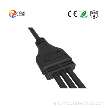 Conector impermeable de dispositivo de alambre de tres puntos de remolque